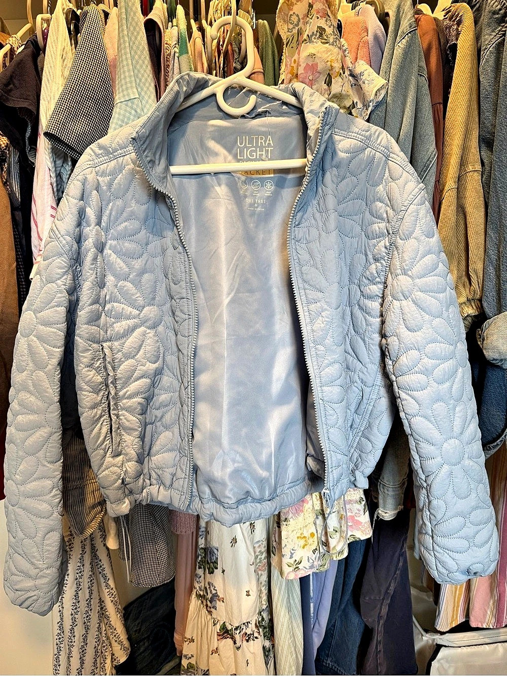 Ultra Light Women's Quilted Jacket in Blue Like New